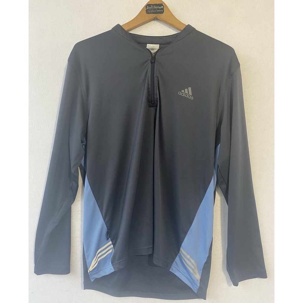Adidas Athletic 1/4 Zip Pullover Fitness Exercise Top Womens Large